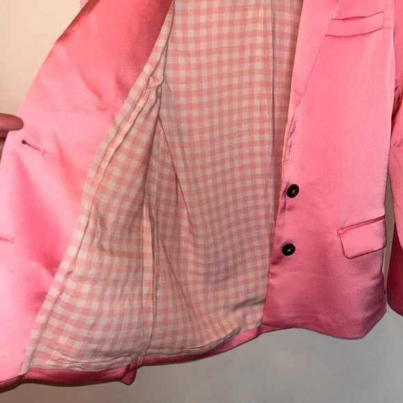 Scotch and Soda Light Pink Single Breasted Women's Blazer size 12/152 Barbiecore - Picture 4 of 13